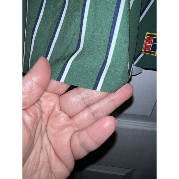 NWT NIKE Court Skirt Shorts Tennis Dri Fit Green White Striped Sz M - Picture 3 of 11